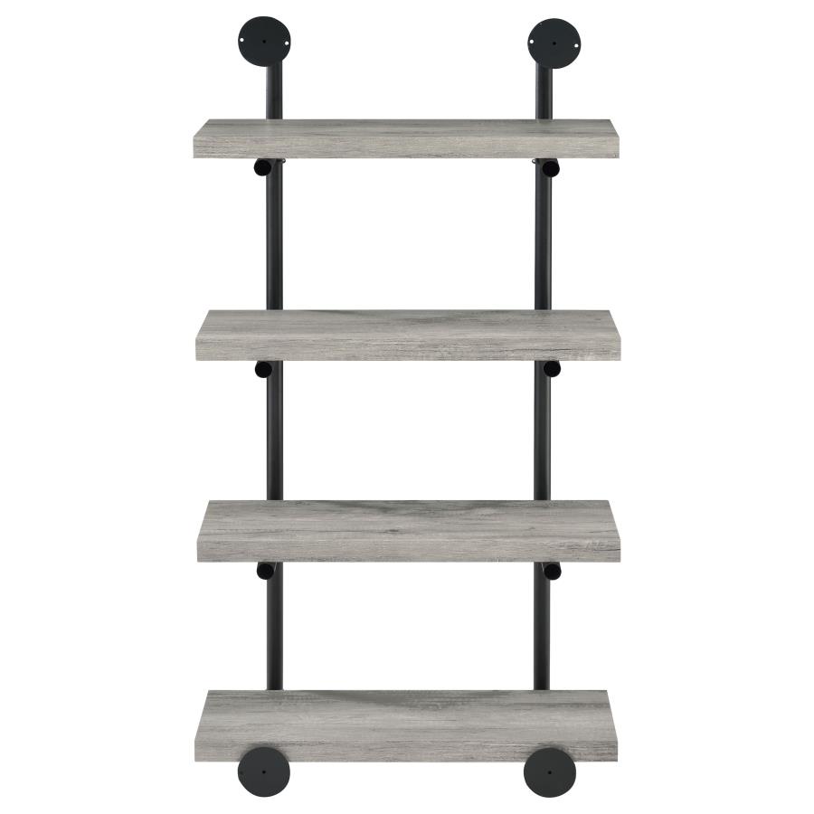 (image for) Elmcrest 24-inch 4-shelf Wall Bookshelf Grey Driftwood