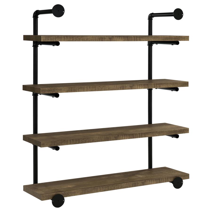 (image for) Elmcrest 39-inch 4-shelf Wall Bookshelf Rustic Oak