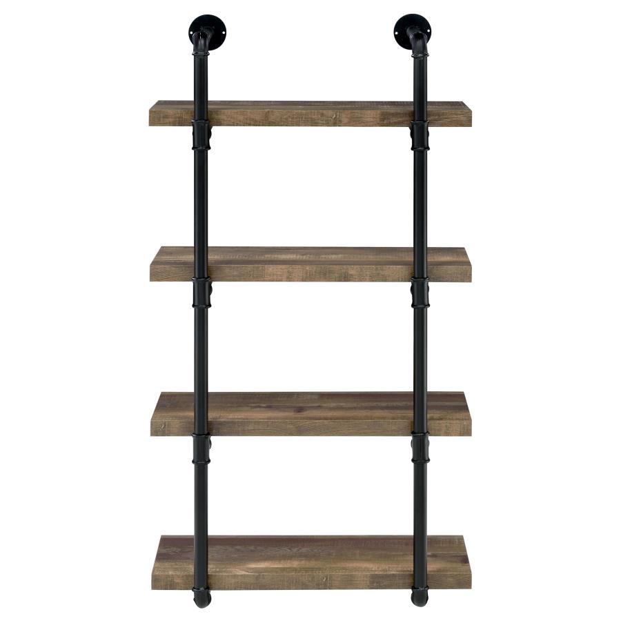 (image for) Elmcrest 24-inch 4-shelf Wall Bookshelf Rustic Oak