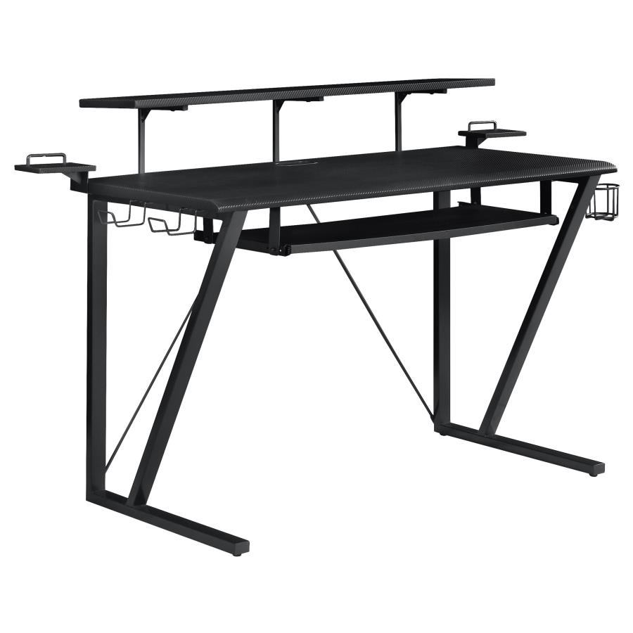 (image for) Wedalia 60-inch Computer Gaming Desk with Utility Hook Black