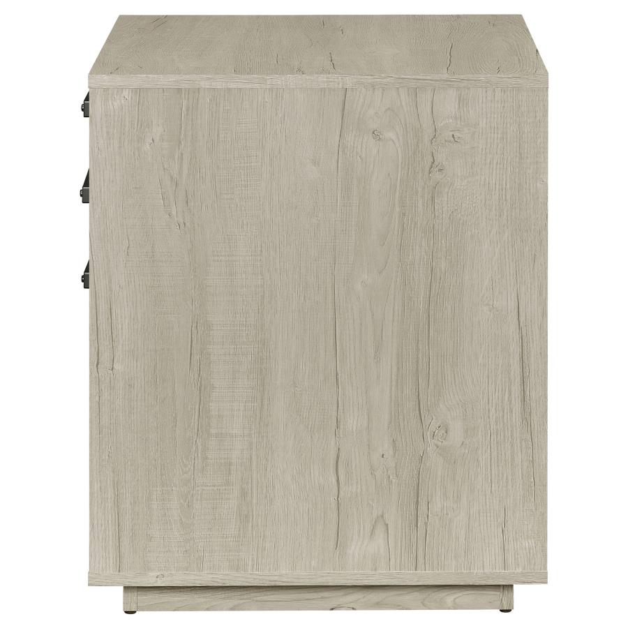 (image for) Loomis 3-drawer Home Office File Cabinet Whitewashed Grey