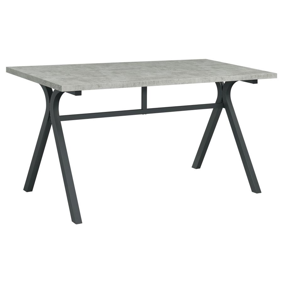 (image for) Tatum 60-inch Engineered Wood Top Writing Desk Cement - Click Image to Close