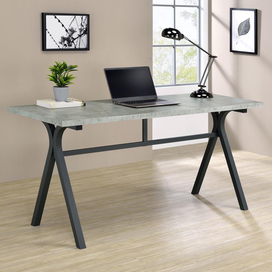 (image for) Tatum 60-inch Engineered Wood Top Writing Desk Cement