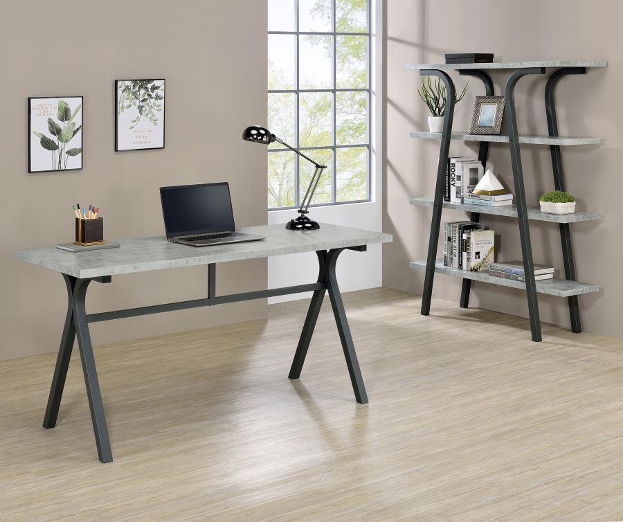 (image for) Tatum 60-inch Engineered Wood Top Writing Desk Cement