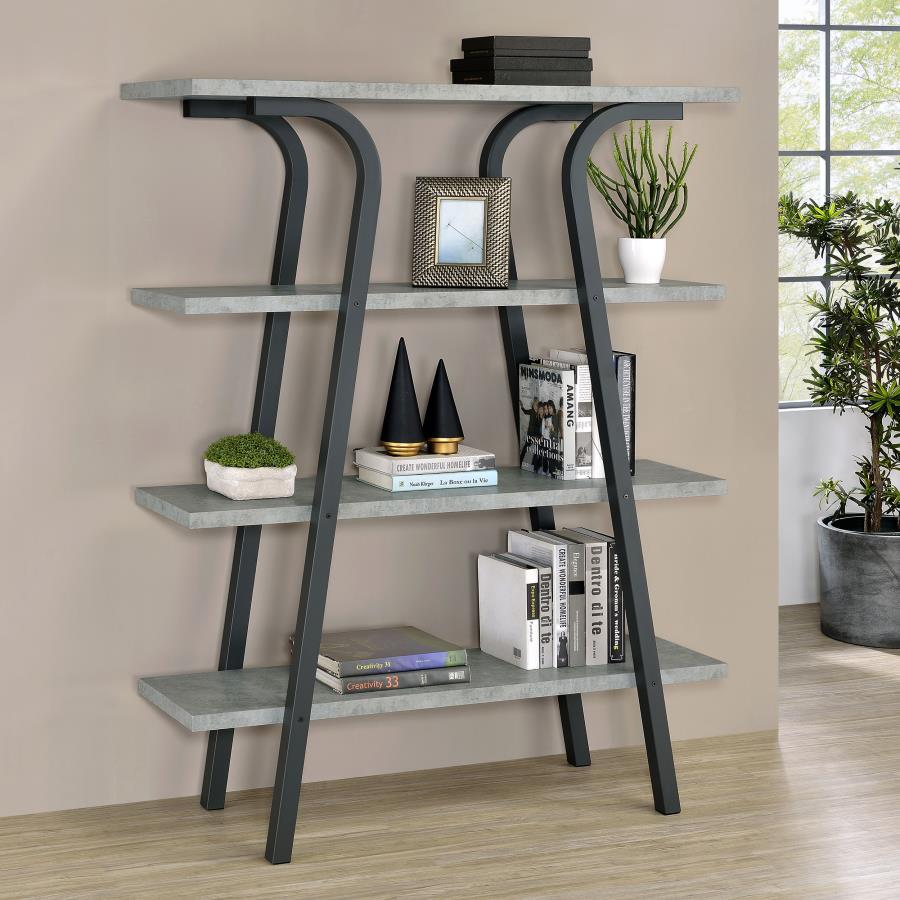 (image for) Tatum 63-inch 4-shelf Bookshelf Cement