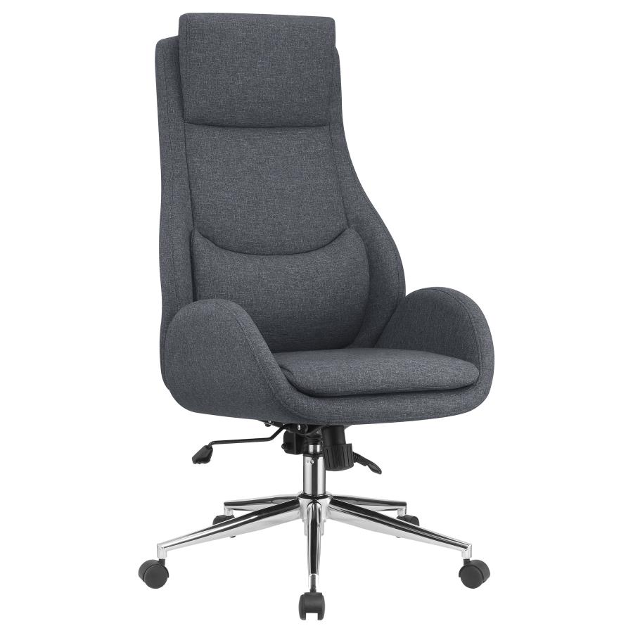 (image for) Cruz Upholstered Adjustable Home Office Desk Chair Grey - Click Image to Close