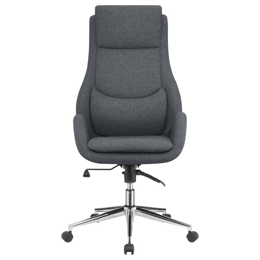 (image for) Cruz Upholstered Adjustable Home Office Desk Chair Grey