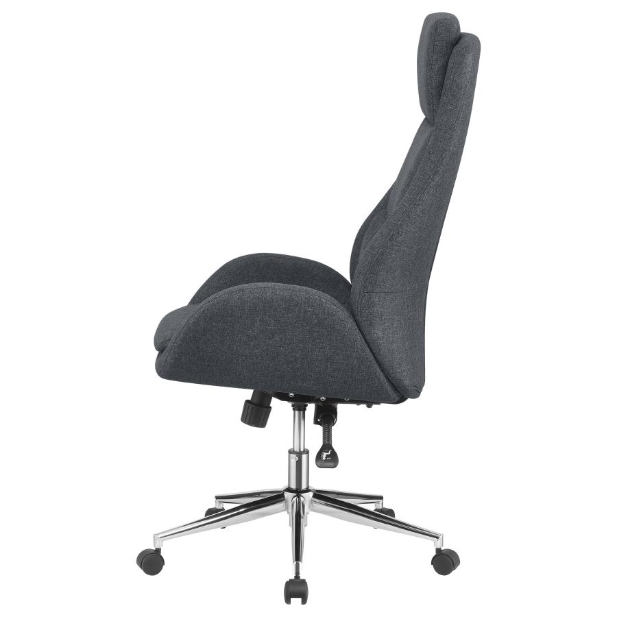 (image for) Cruz Upholstered Adjustable Home Office Desk Chair Grey