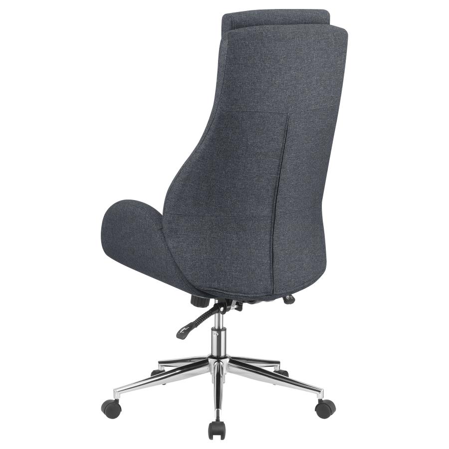 (image for) Cruz Upholstered Adjustable Home Office Desk Chair Grey