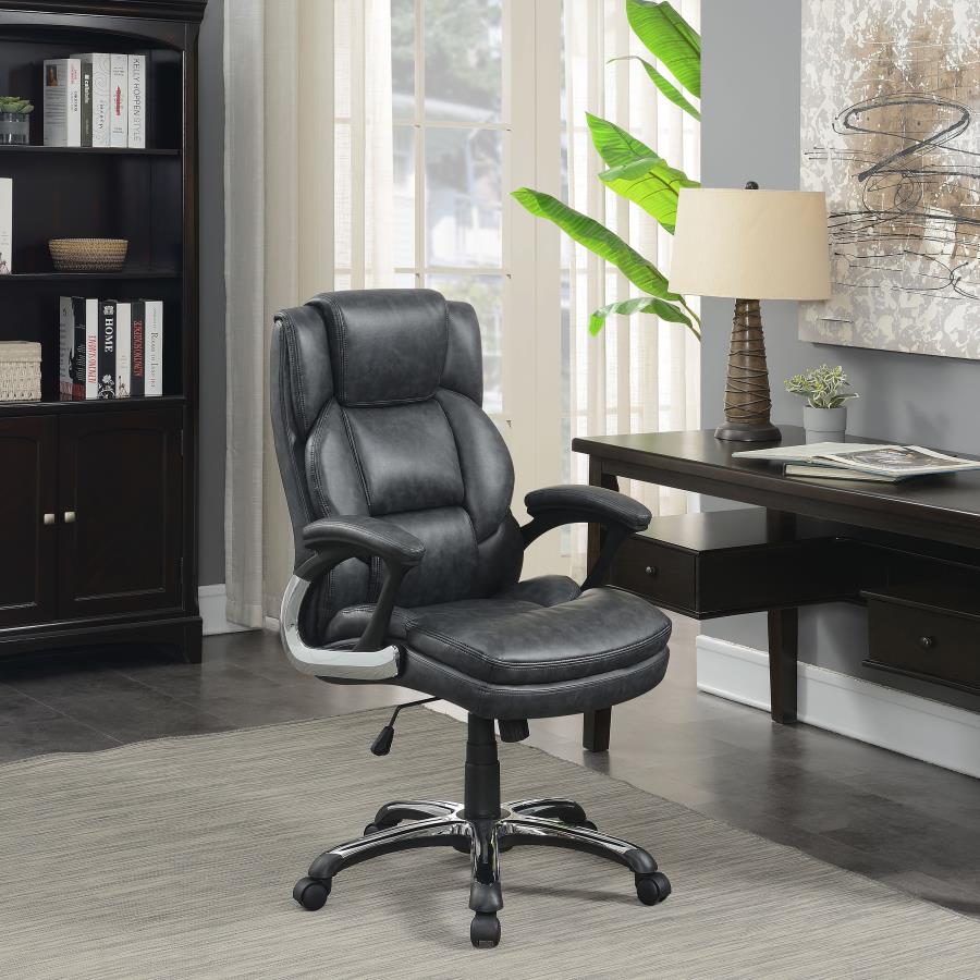 (image for) Nerris Upholstered Adjustable Home Office Desk Chair Grey