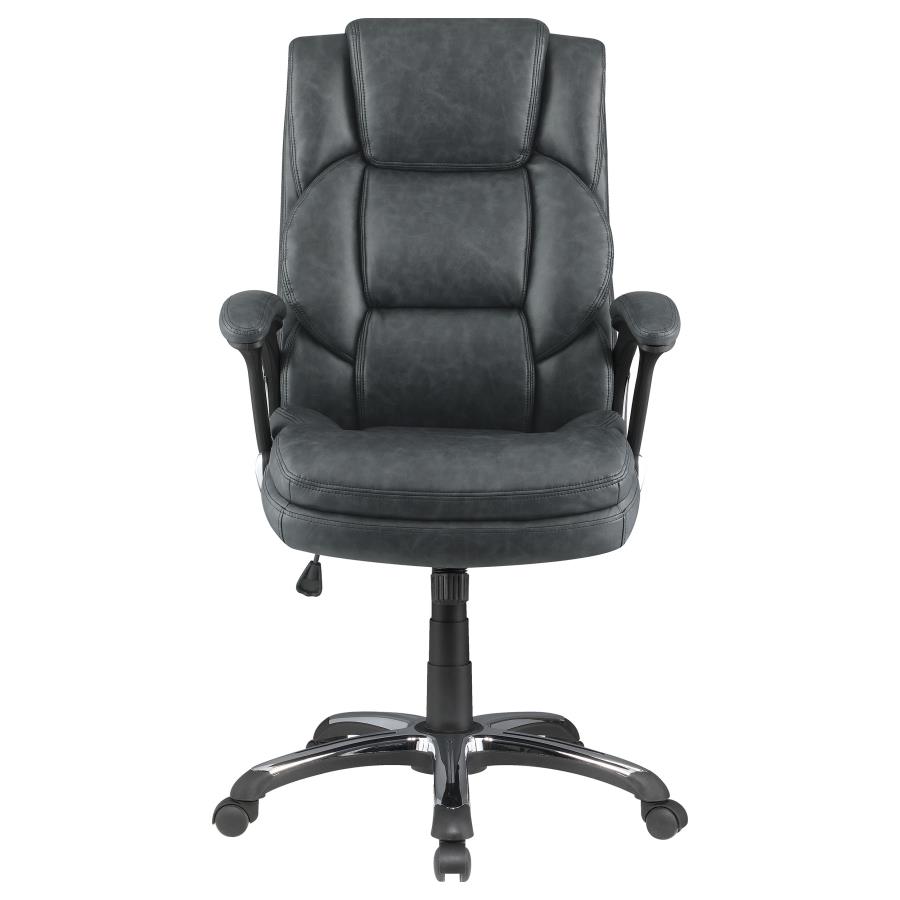 (image for) Nerris Upholstered Adjustable Home Office Desk Chair Grey