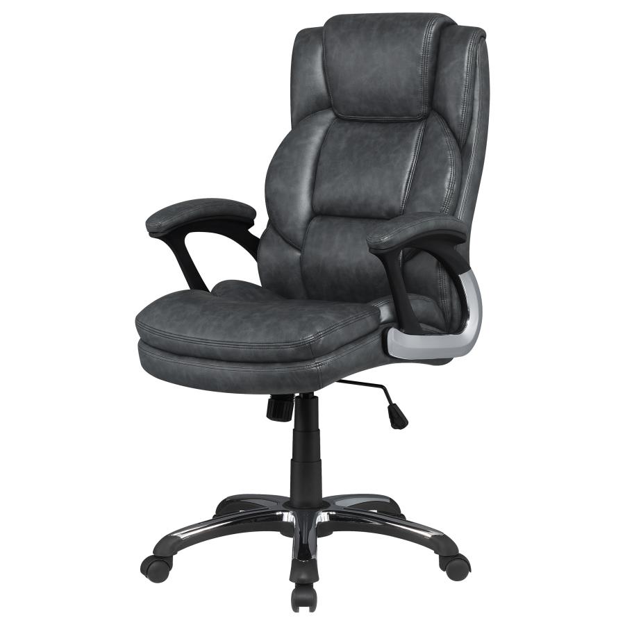 (image for) Nerris Upholstered Adjustable Home Office Desk Chair Grey