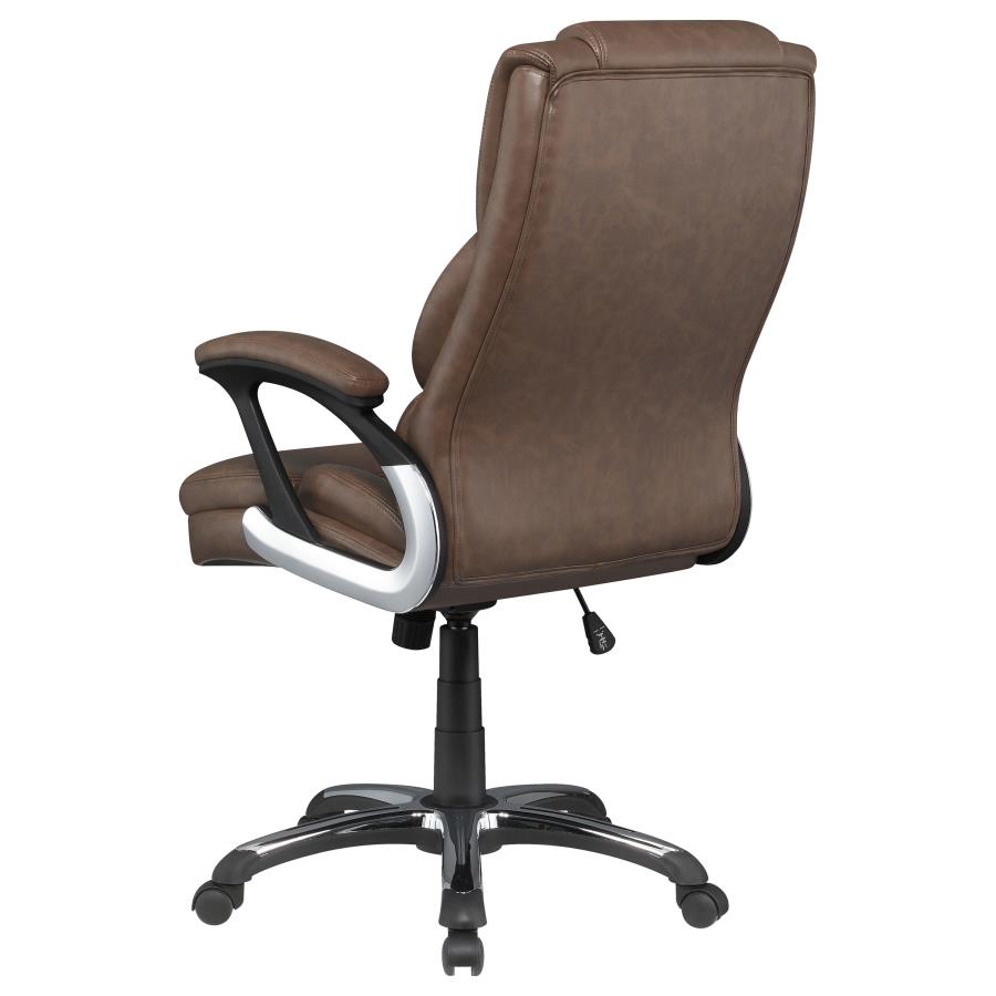 (image for) Nerris Upholstered Adjustable Home Office Desk Chair Brown