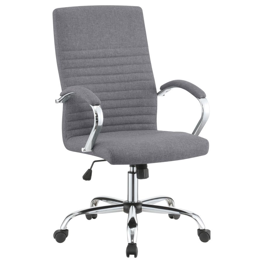 (image for) Abisko Upholstered Adjustable Home Office Desk Chair Grey