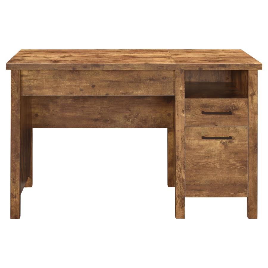 (image for) Delwin 47-inch 2-drawer Lift Top Computer Desk Rustic Nutmeg