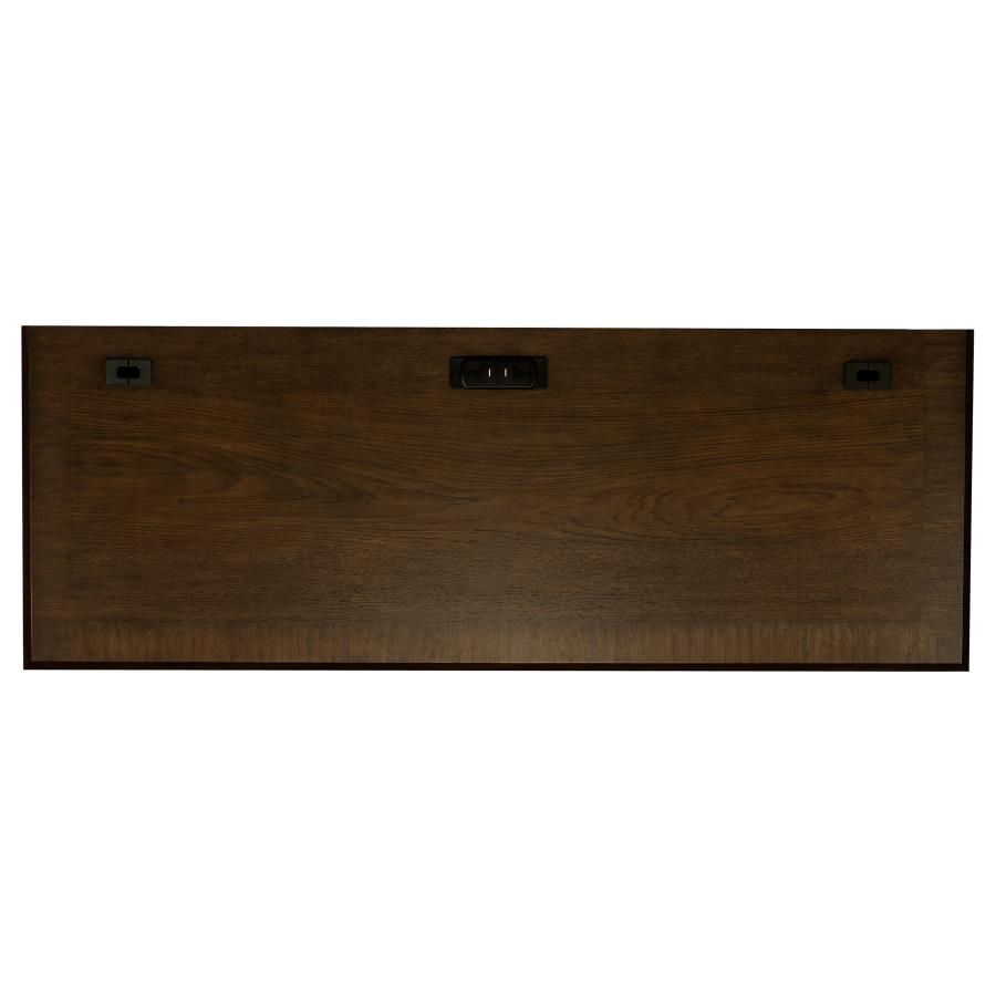 (image for) Hartshill 66-inch 5-drawer Credenza Office Desk Burnish Oak