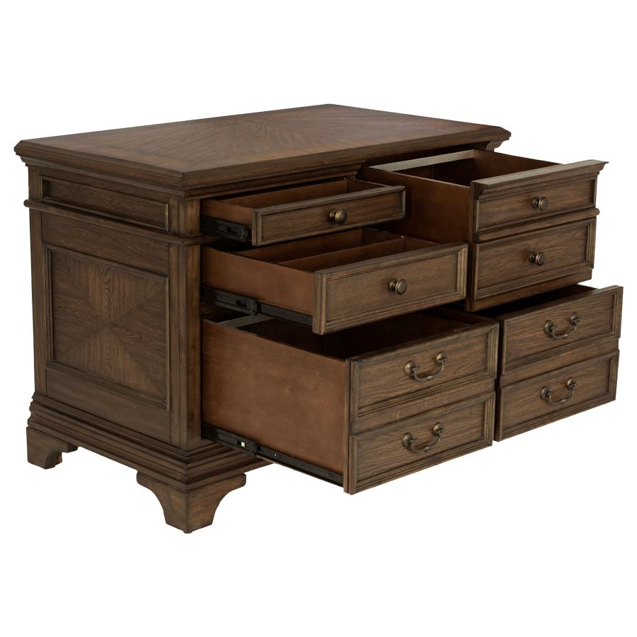 (image for) Hartshill 5-drawer Home Office File Cabinet Burnished Oak