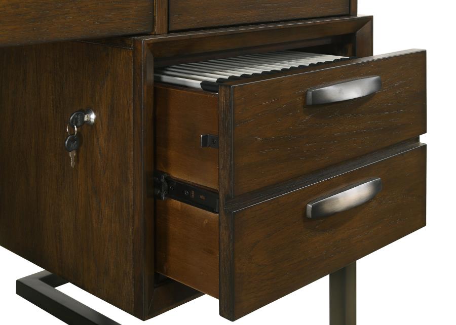 (image for) Marshall 66-inch 7-drawer Executive Office Desk Dark Walnut