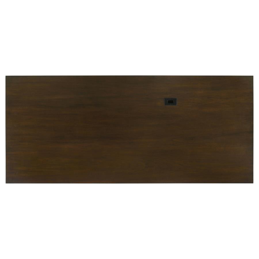 (image for) Marshall 66-inch 7-drawer Executive Office Desk Dark Walnut