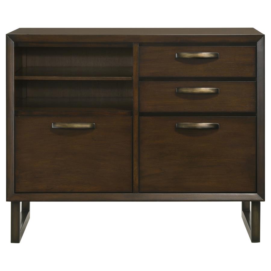 (image for) Marshall 4-drawer Home Office File Cabinet Dark Walnut