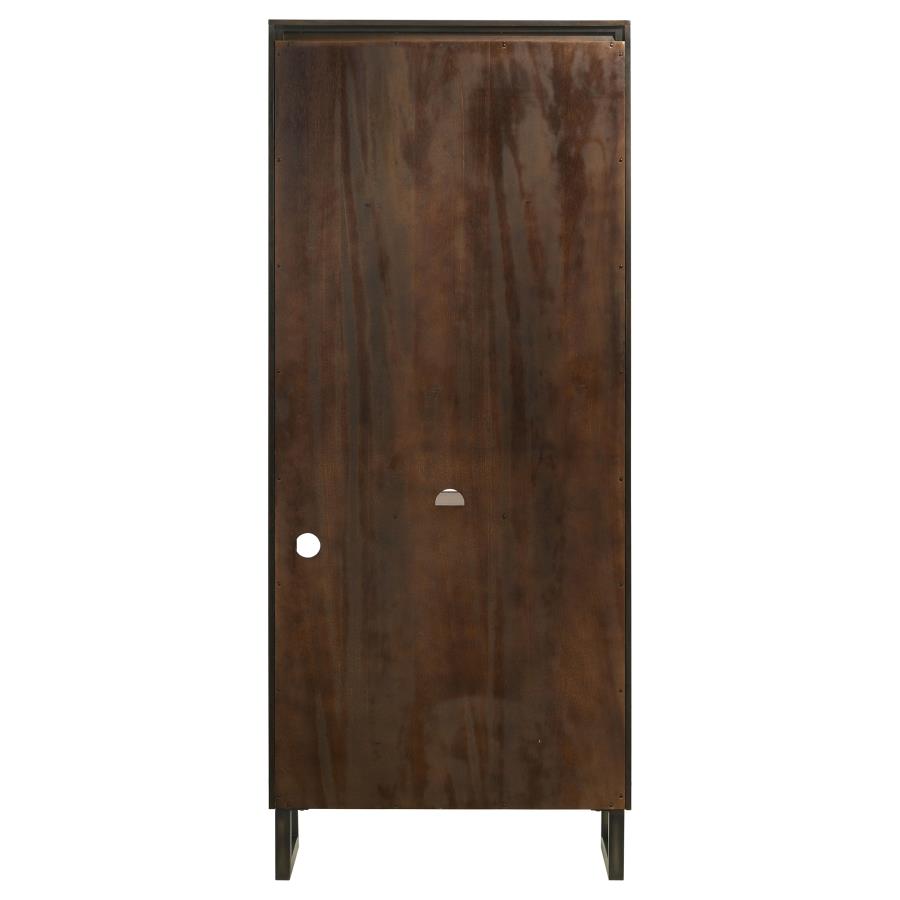 (image for) Marshall 76-inch 5-shelf Bookcase Dark Walnut