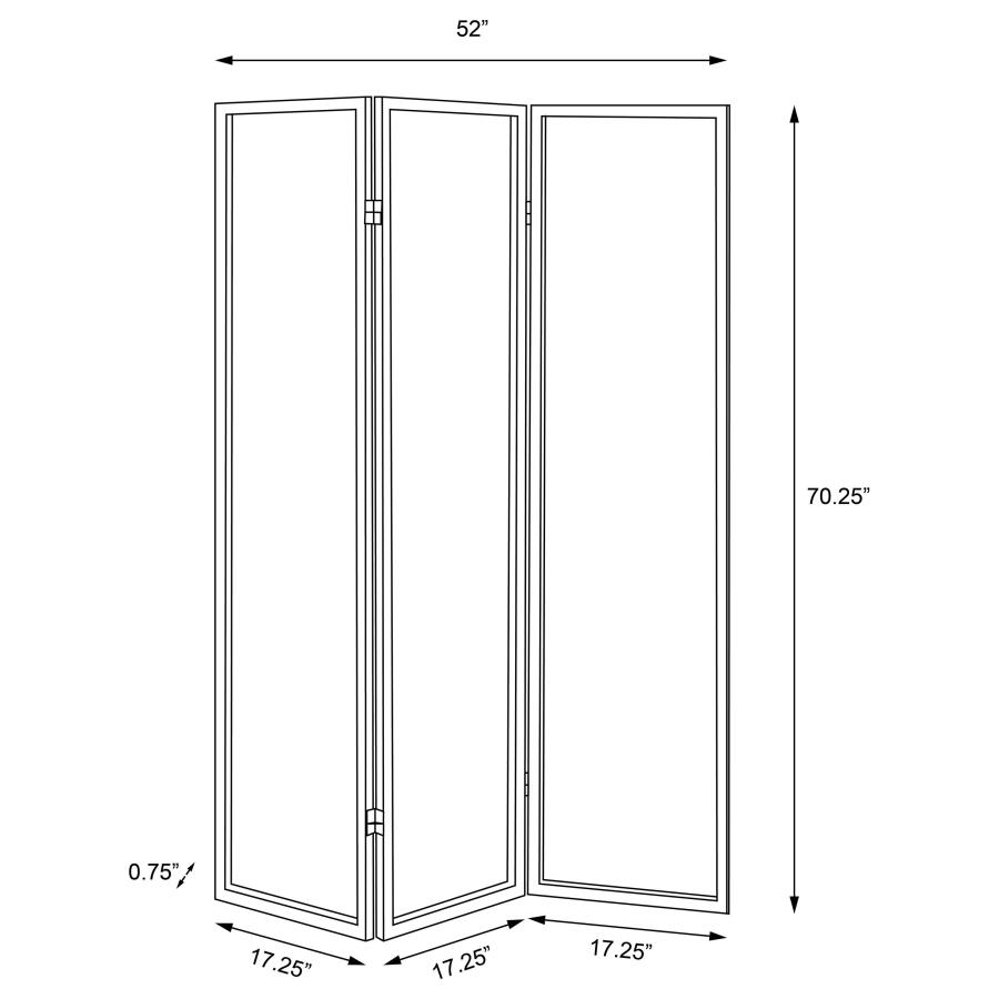 (image for) Felice 3-Panel Room Divider Folding Screen French Script