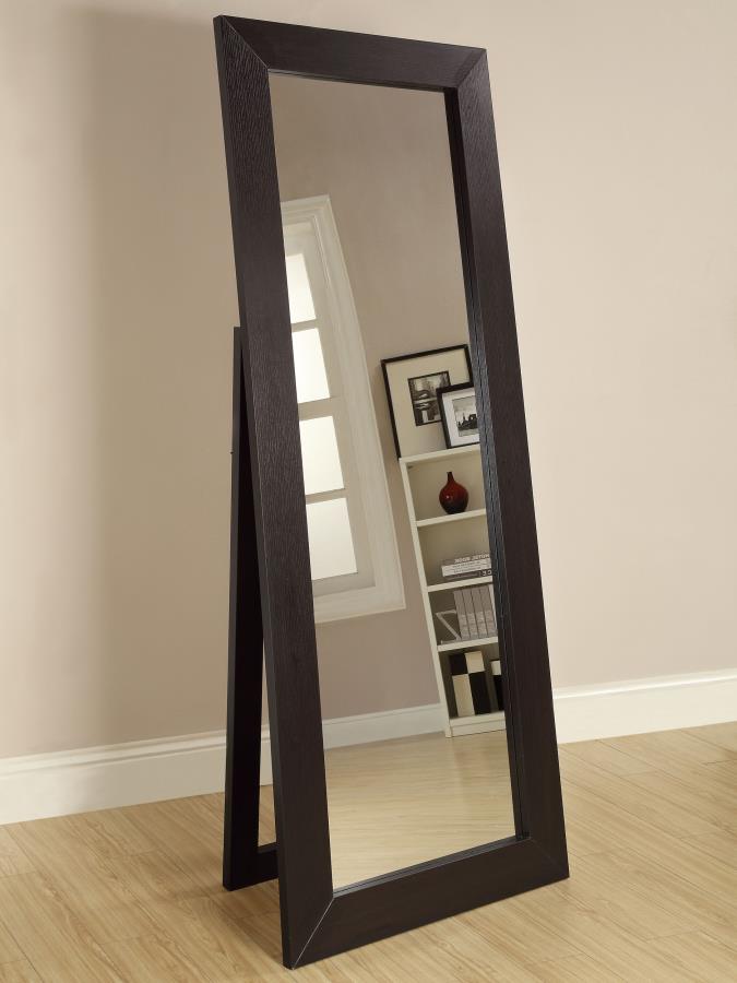 (image for) Toga 28 x 72 Inch Wood Standing Floor Mirror Cappuccino