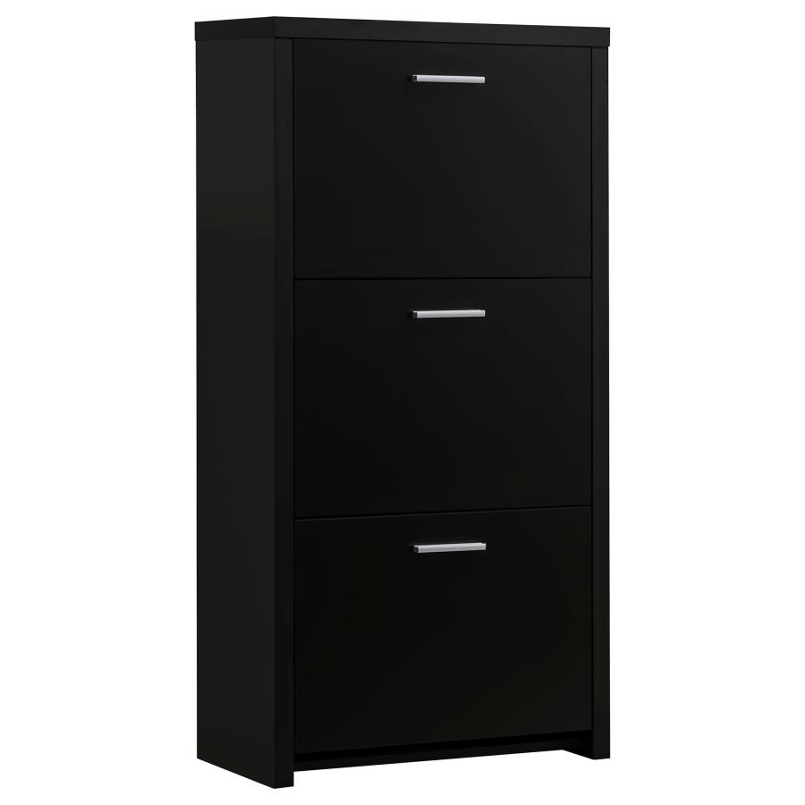 (image for) Vivian 3-drawer Engineered Wood Shoe Cabinet Black