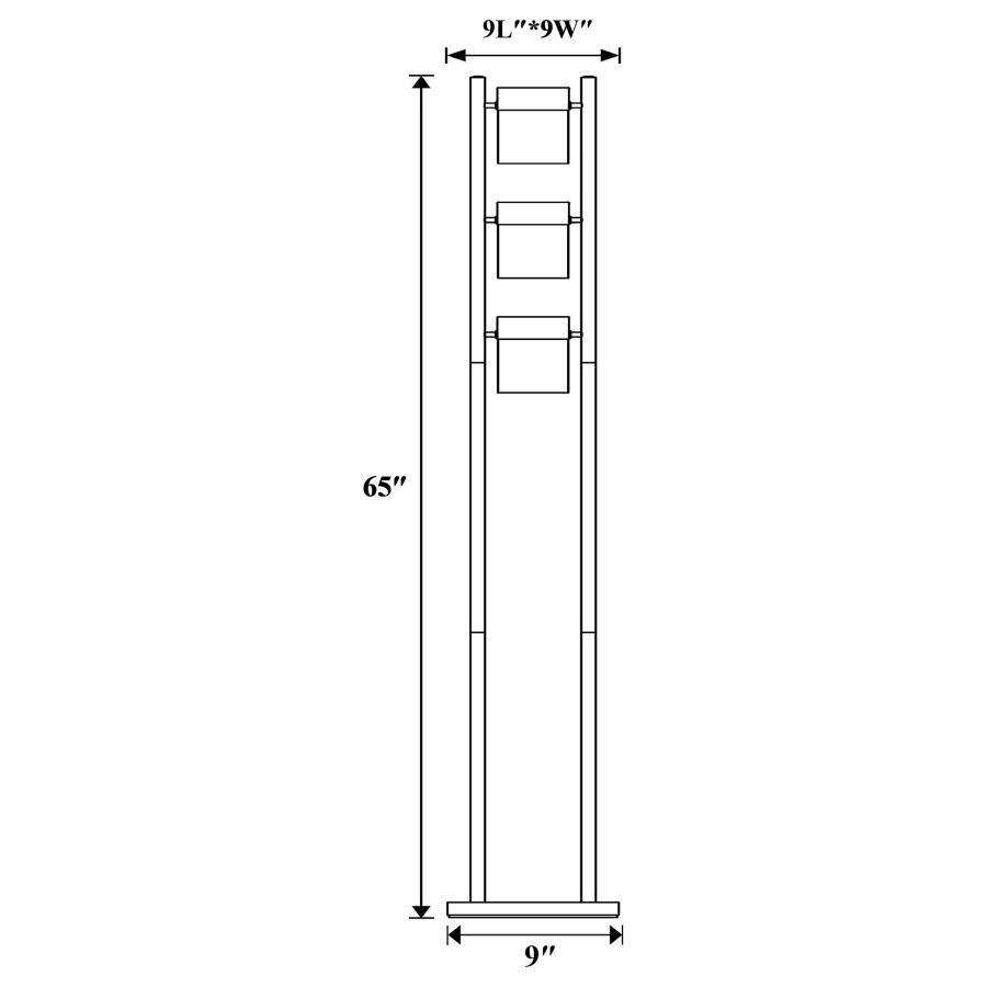 (image for) Munson 65-inch 3 Swivel Lights Metal Floor Lamp Silver