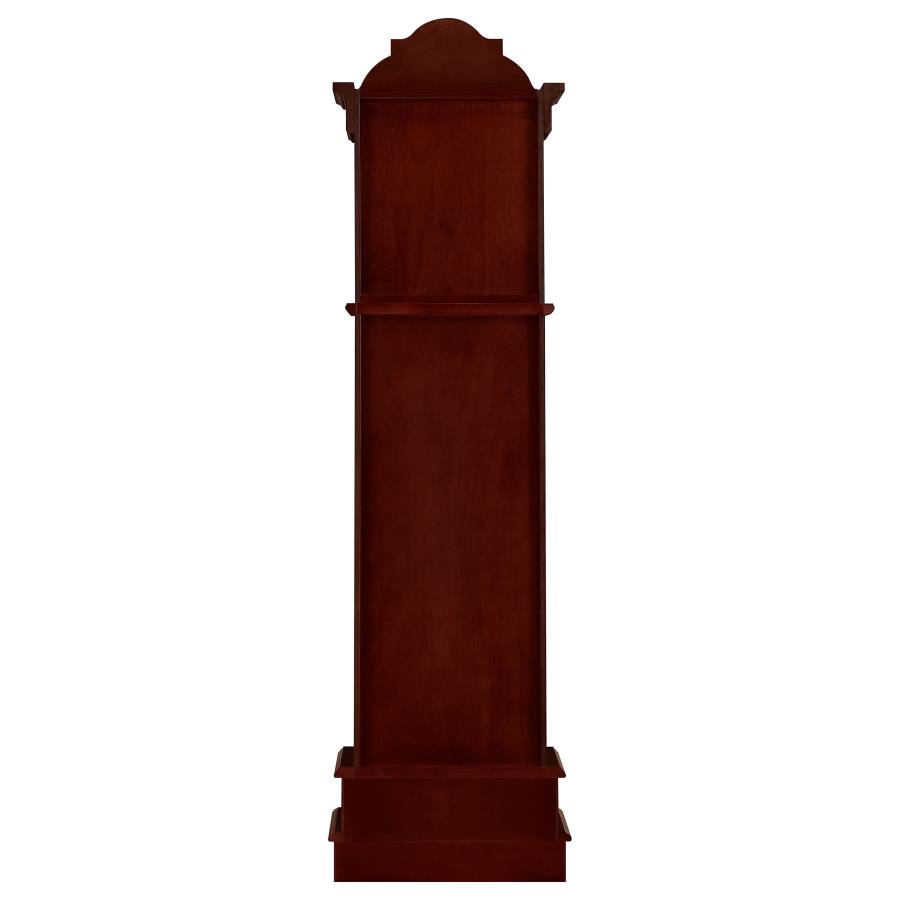 (image for) Diggory Grandfather Clock with Adjustable Chime Brown Red