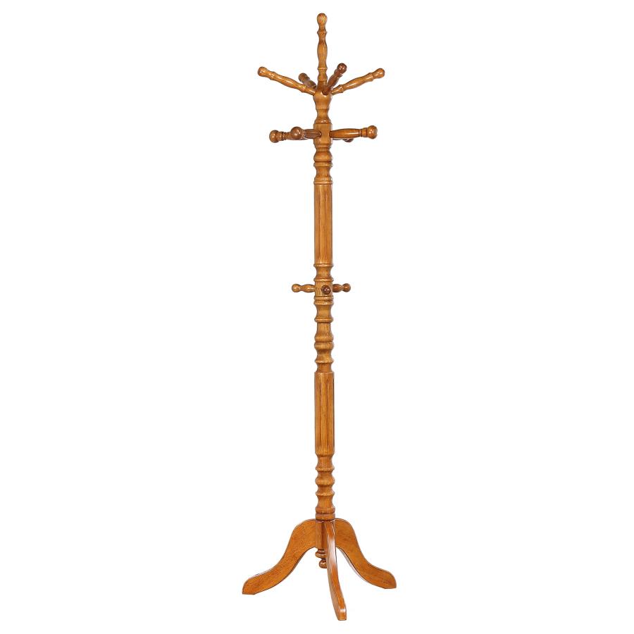 (image for) Achelle 11 Hook Freestanding Coat Rack Hanger Golden Brown