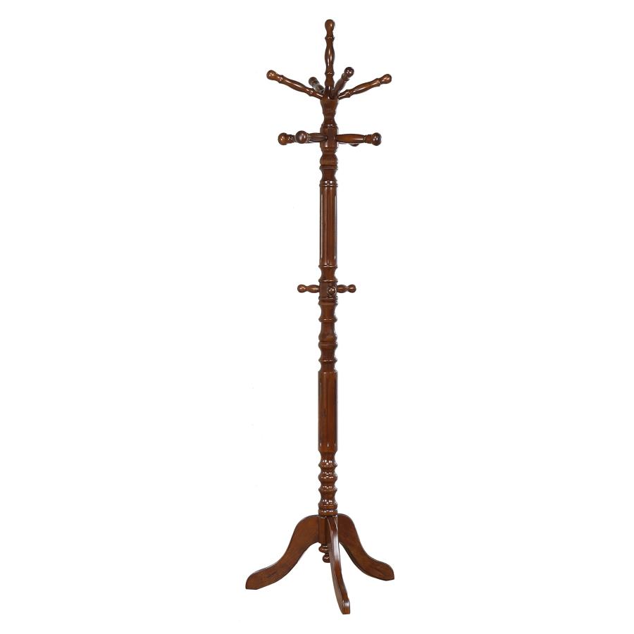 (image for) Achelle 11 Hook Freestanding Coat Rack Hat Hanger Tobacco - Click Image to Close