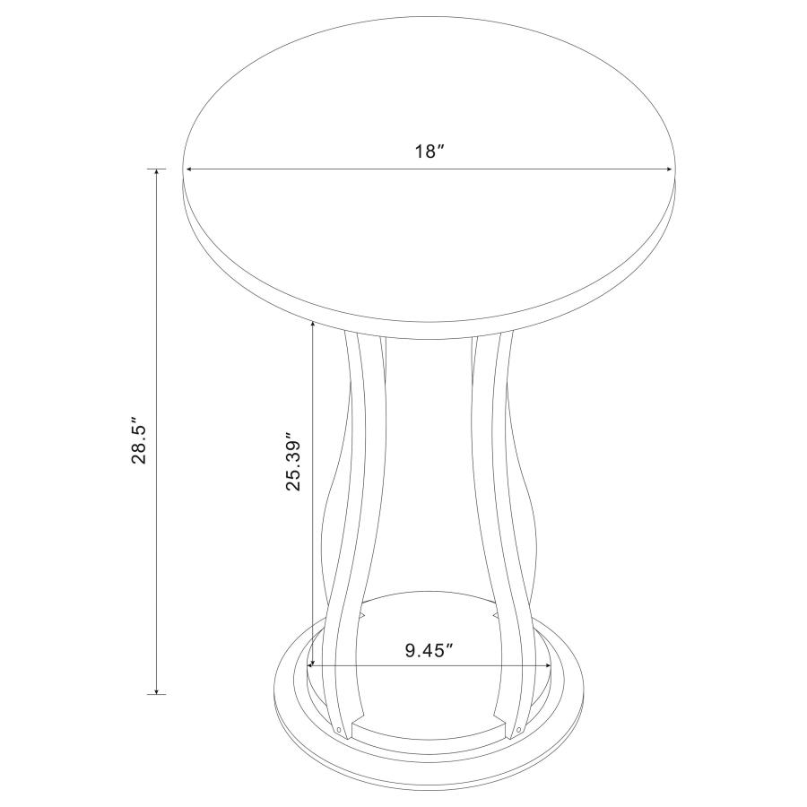 (image for) Elton Round Wood Top Accent Side Table Cherry