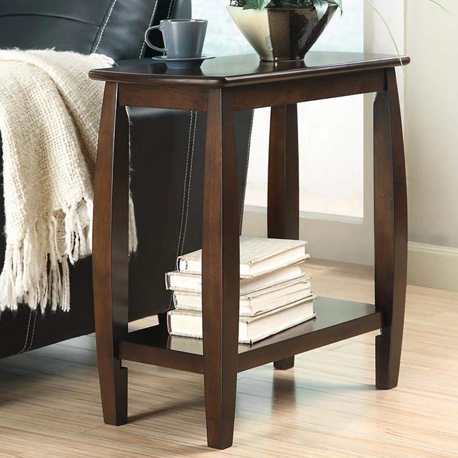 (image for) Raphael 1-shelf Rectangular Wood Side Table Cappuccino