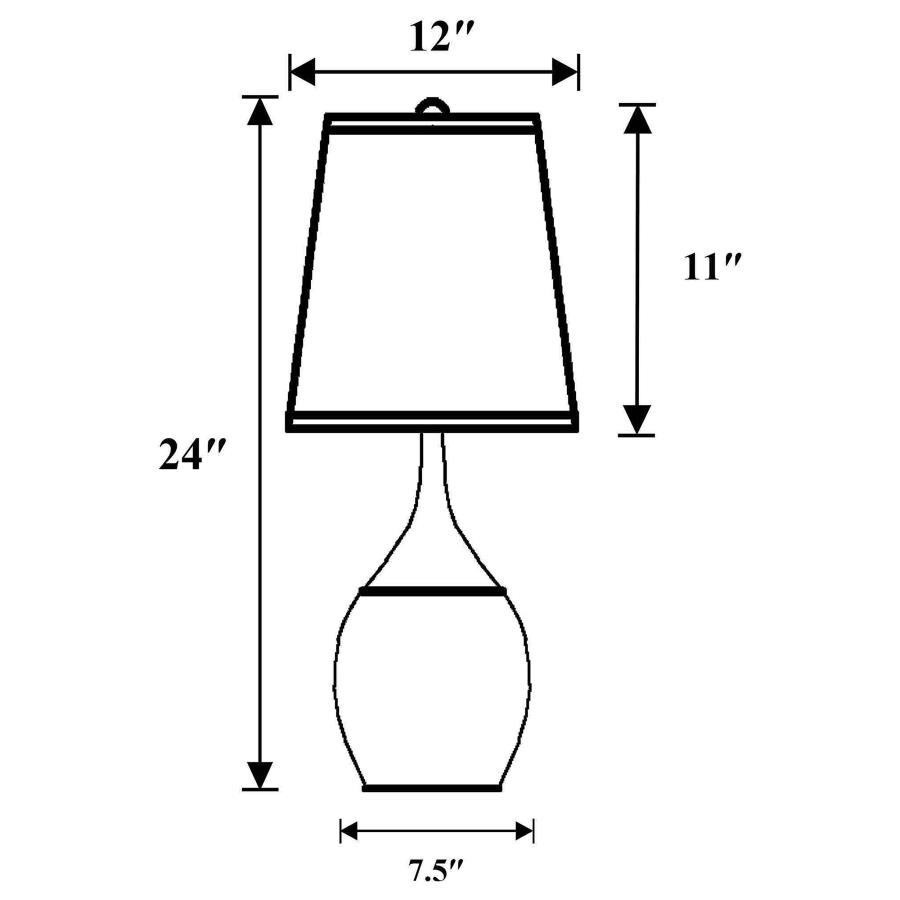 (image for) Tenya 24-inch Empire Shade Urn Table Lamp Silver (Set of 2)