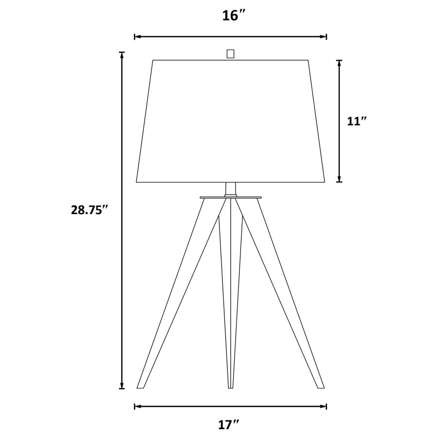 (image for) Sabat 29-inch Empire Shade Tripod Beside Table Lamp Black