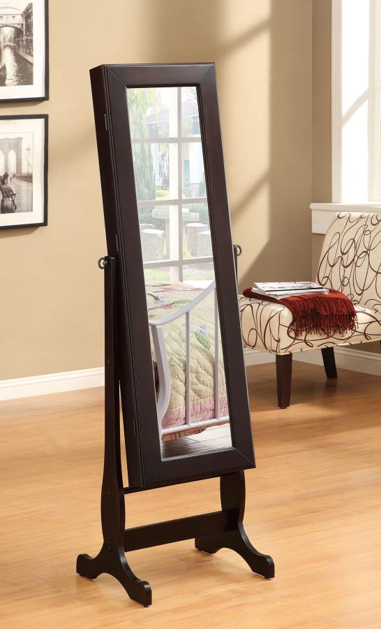 (image for) Batista Cheval Mirror with Jewelry Storage Cappuccino