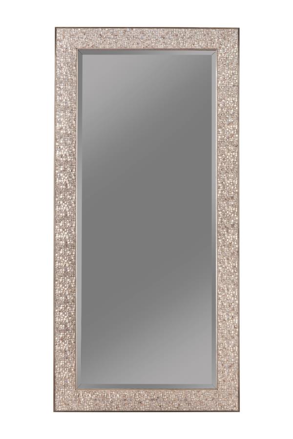 (image for) Rollins 32 x 66 Inch Rectangular Floor Mirror Silver