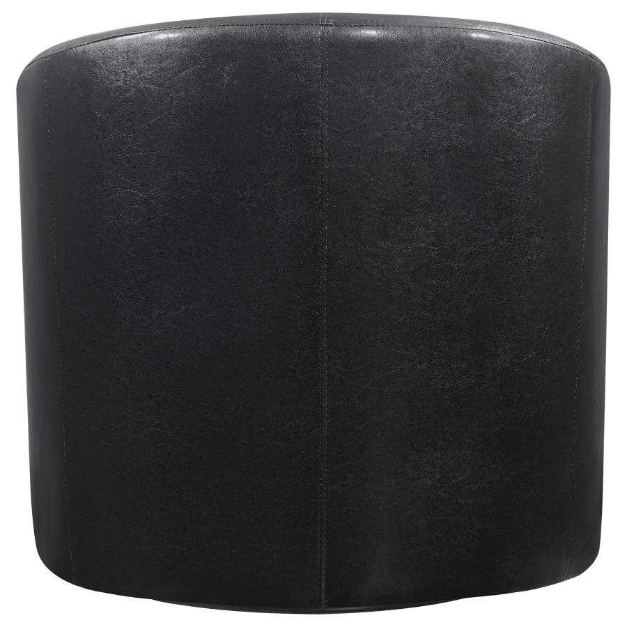 (image for) Turner Upholstered Barrel Back Swivel Chair Dark Brown