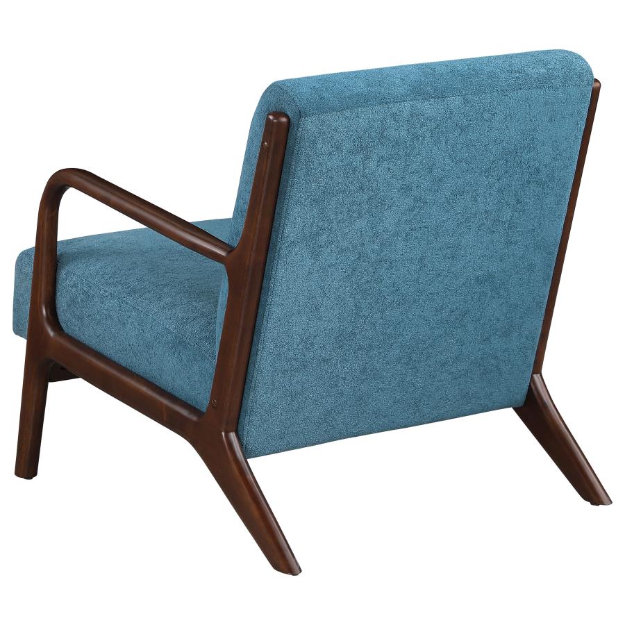 (image for) Foster Upholstered Wood Frame Accent Chair Peacock Blue