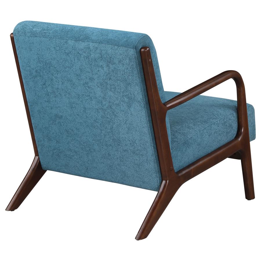 (image for) Foster Upholstered Wood Frame Accent Chair Peacock Blue