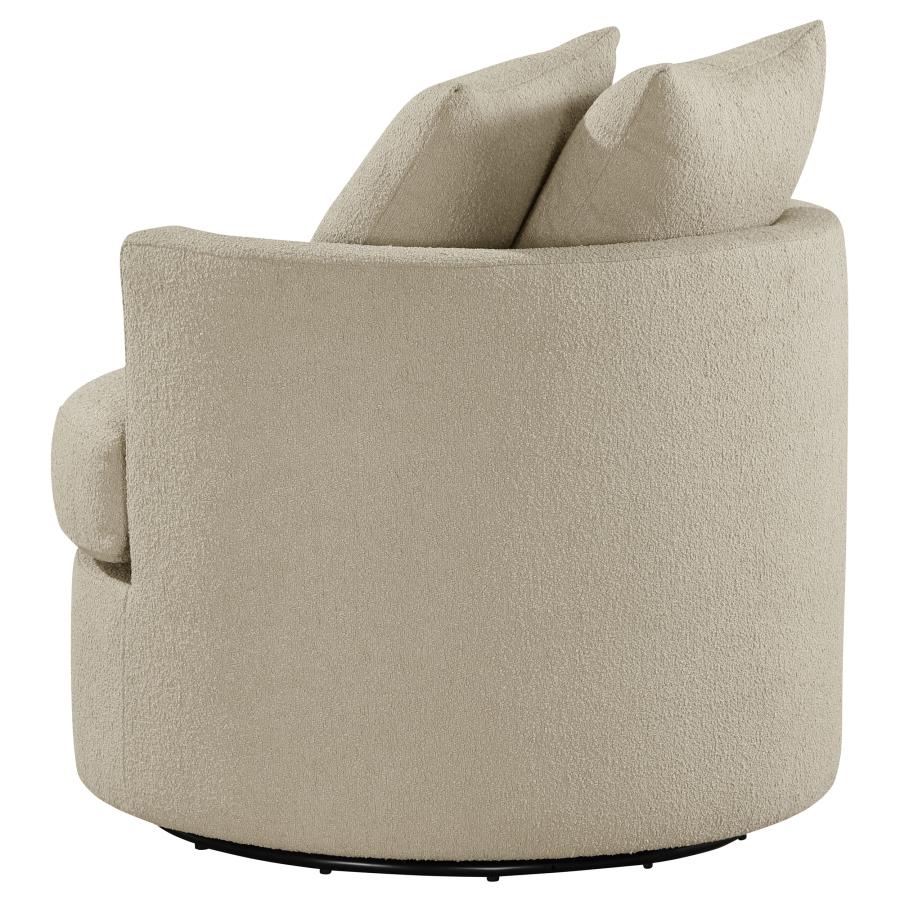 (image for) Debbie Upholstered Swivel Accent Chair Camel