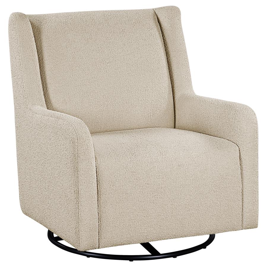 (image for) Serra Boucle Upholstered Swivel Glider Sandy Beige