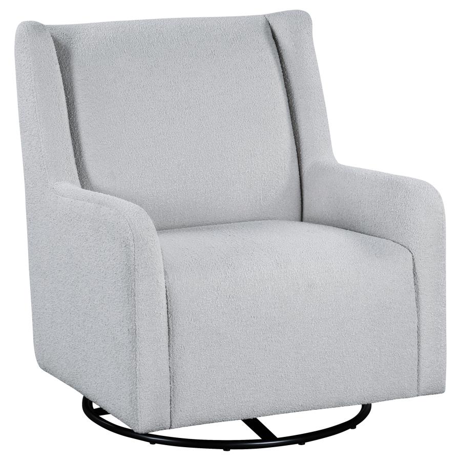 (image for) Serra Boucle Upholstered Swivel Glider Dove Grey