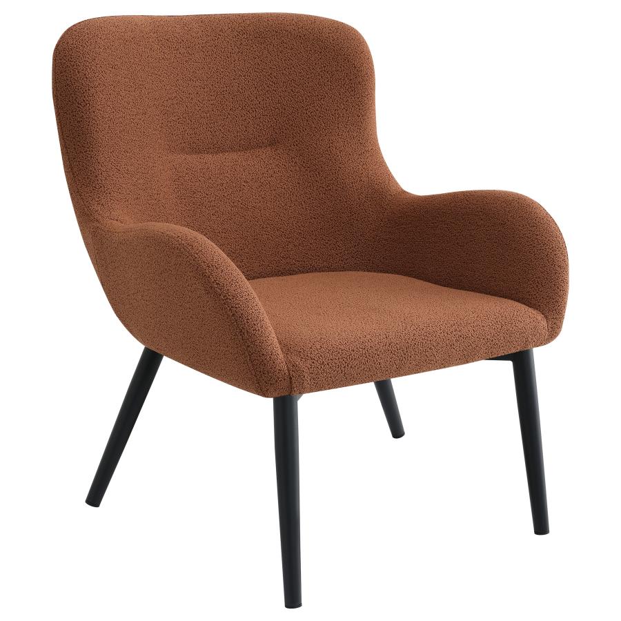 (image for) Calvin Upholstered Modern Arm Accent Chair Rust