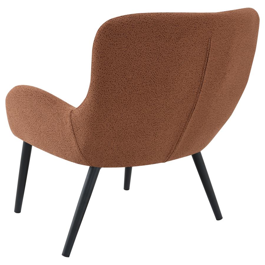 (image for) Calvin Upholstered Modern Arm Accent Chair Rust