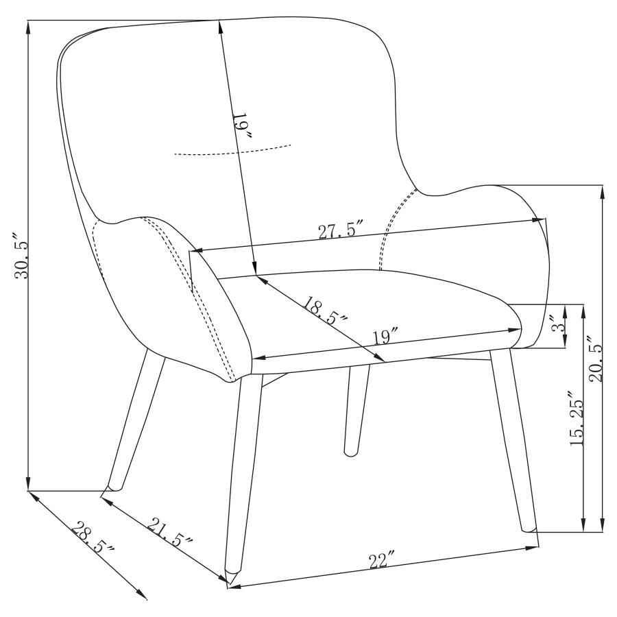 (image for) Calvin Upholstered Modern Arm Accent Chair Aegean Blue