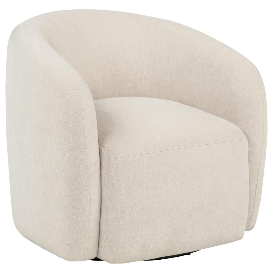 (image for) Gerley Chenille Upholstered Swivel Accent Chair Beige