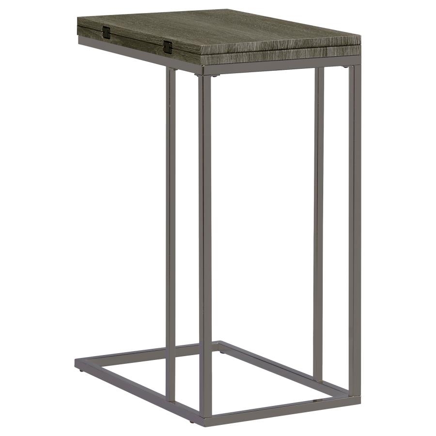 (image for) Pedro Expandable C-Shaped Sofa Side Table Weathered Grey