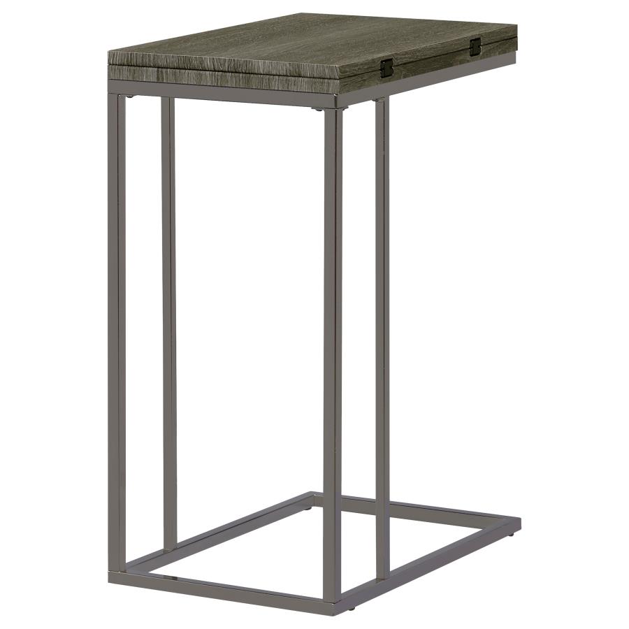 (image for) Pedro Expandable C-Shaped Sofa Side Table Weathered Grey